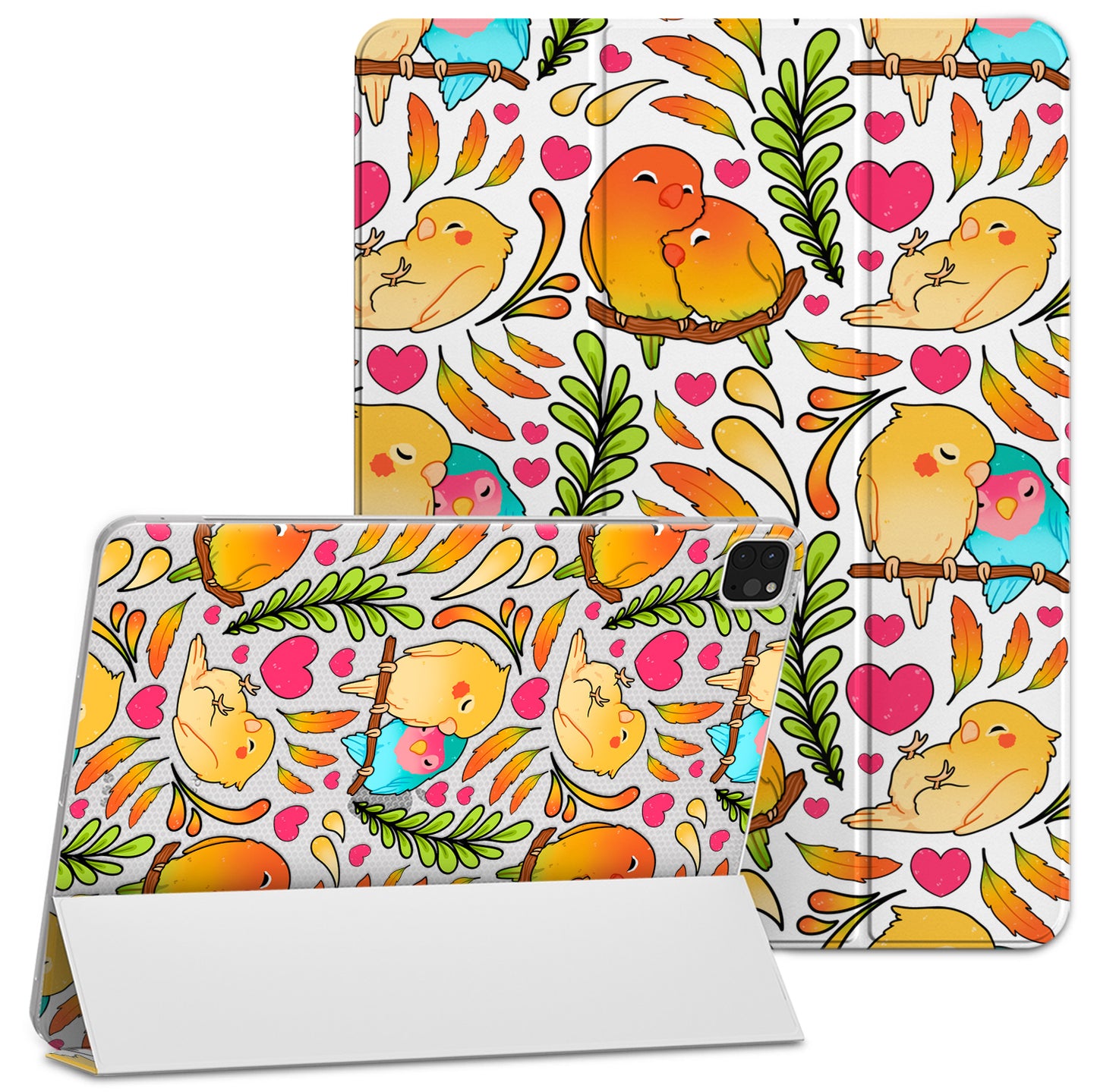 Cavka Apple iPad Smart Cover Lovely Kawaii Parrots