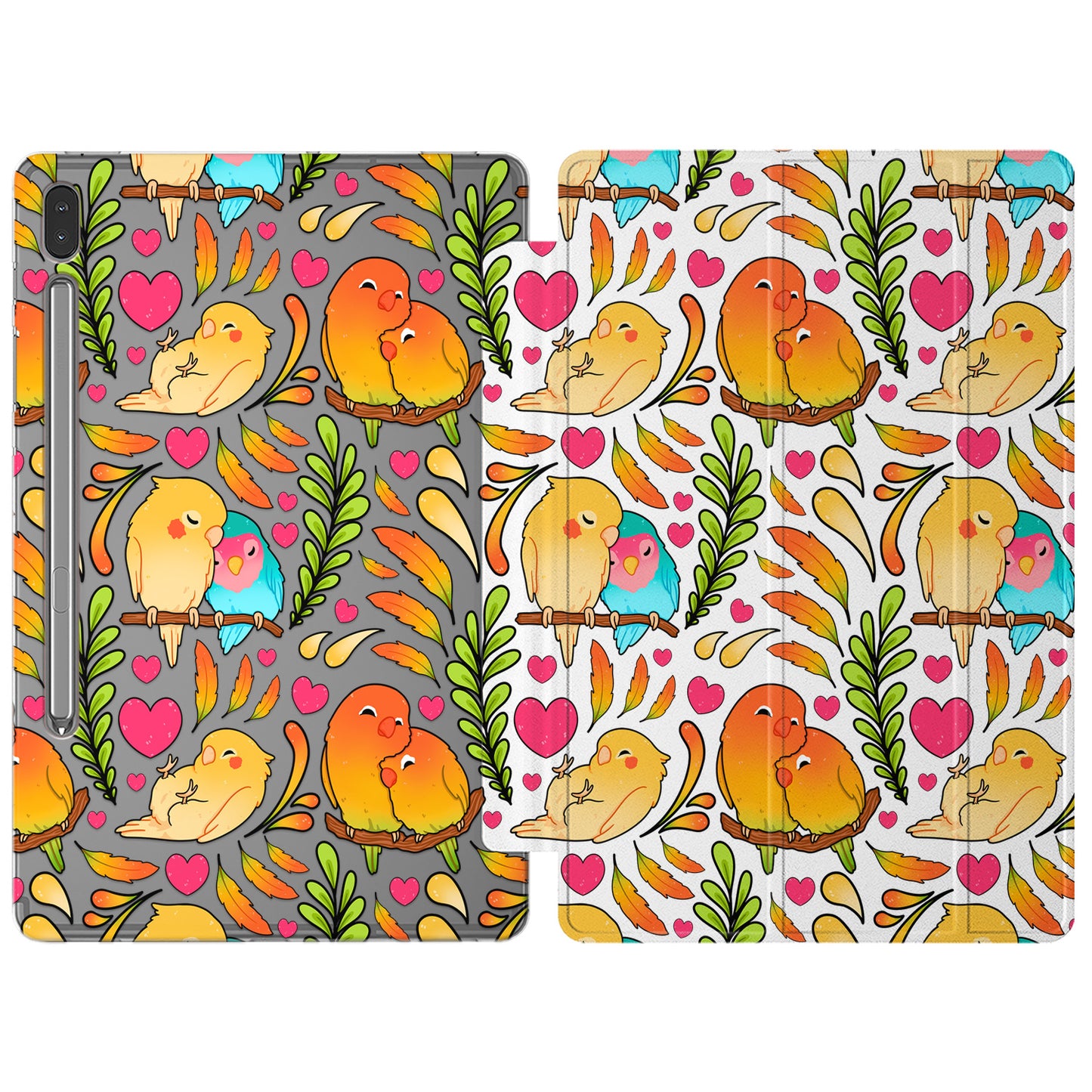 Cavka Apple iPad Smart Cover Lovely Kawaii Parrots