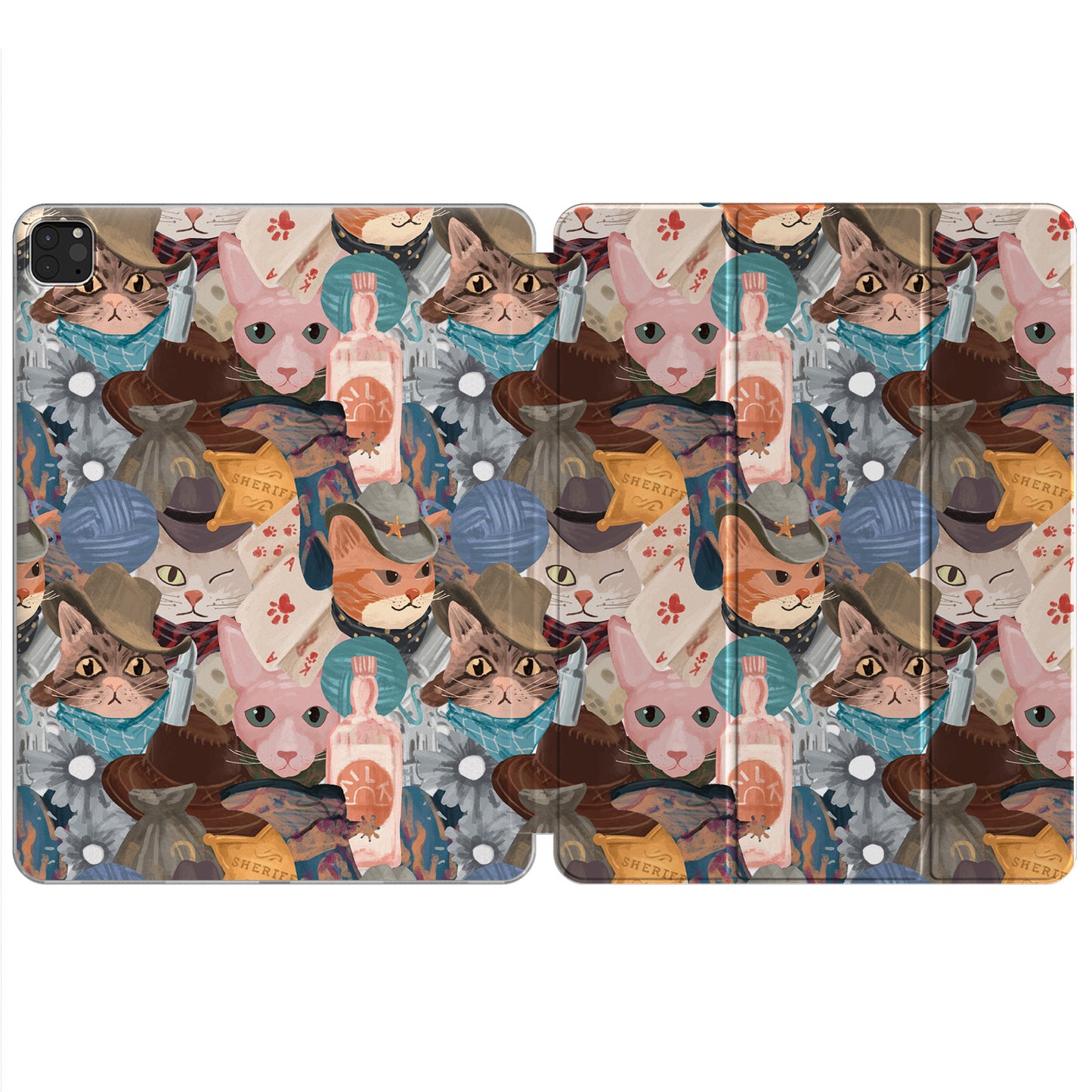Cavka Apple iPad Smart Cover Police Cowboy Cats