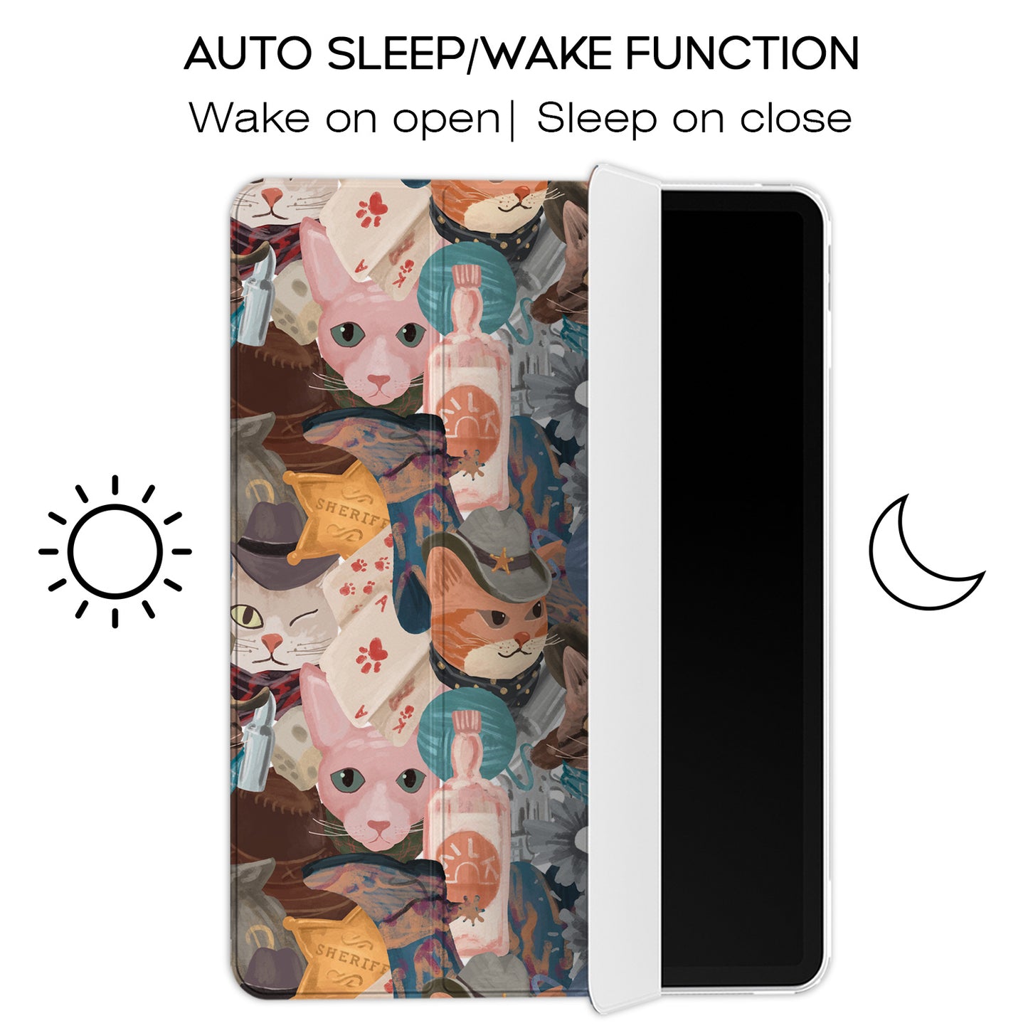 Cavka Apple iPad Smart Cover Police Cowboy Cats