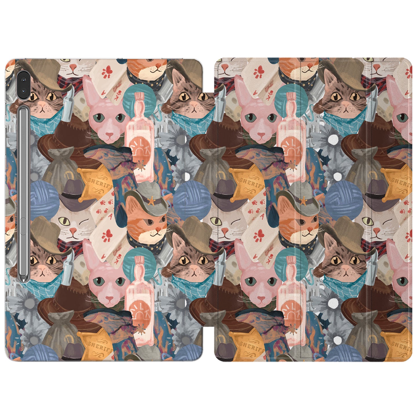 Cavka Apple iPad Smart Cover Police Cowboy Cats