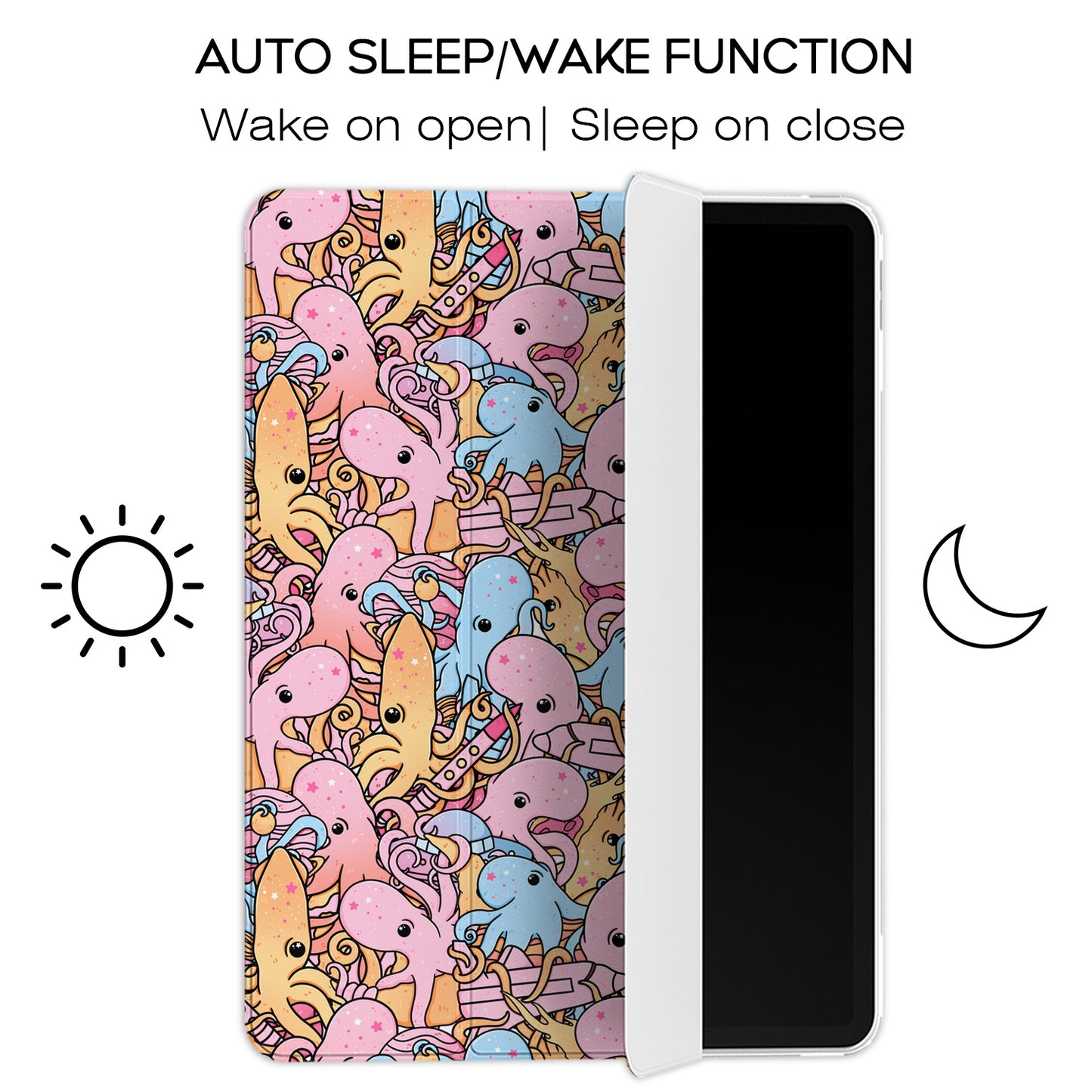Cavka Apple iPad Smart Cover Pink Space Octopus