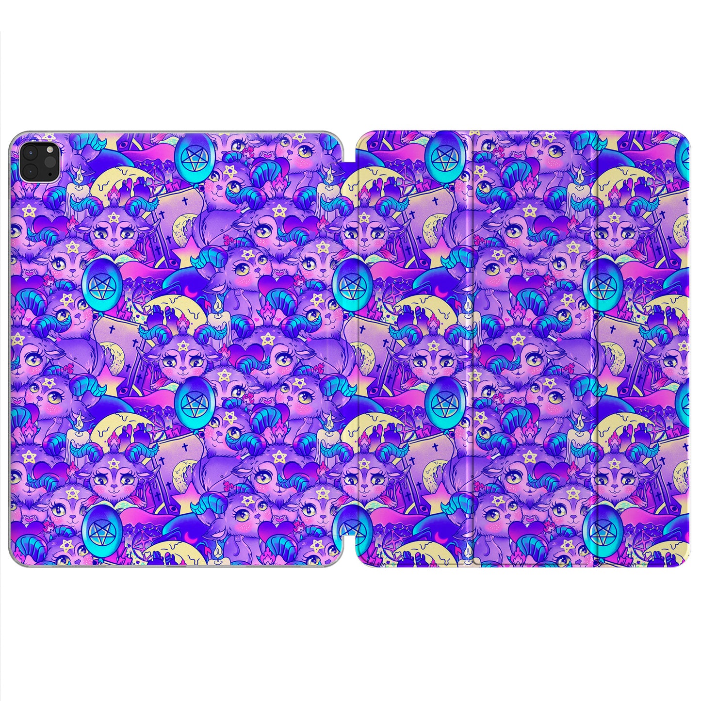 Cavka Apple iPad Smart Cover Purple Cute Baphomet
