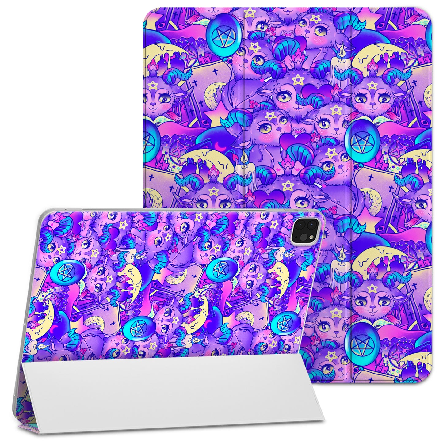 Cavka Apple iPad Smart Cover Purple Cute Baphomet