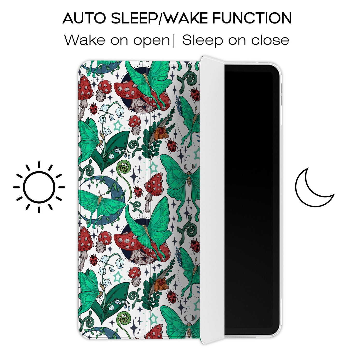 Cavka Apple iPad Smart Cover Green Forest Moth
