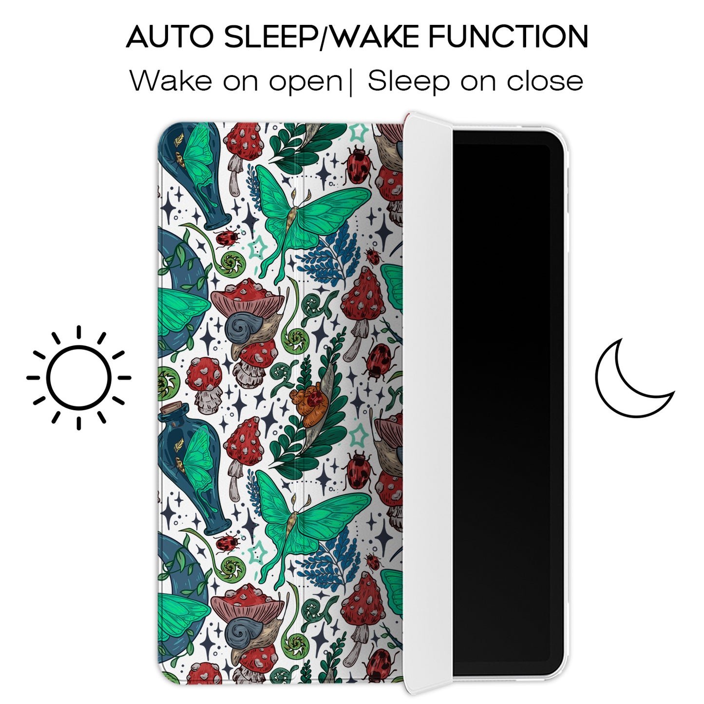 Cavka Apple iPad Smart Cover Green Garden Moth