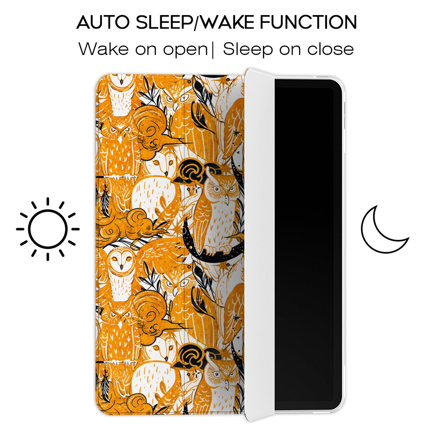 Cavka Apple iPad Smart Cover Cute Boho Forest Owls