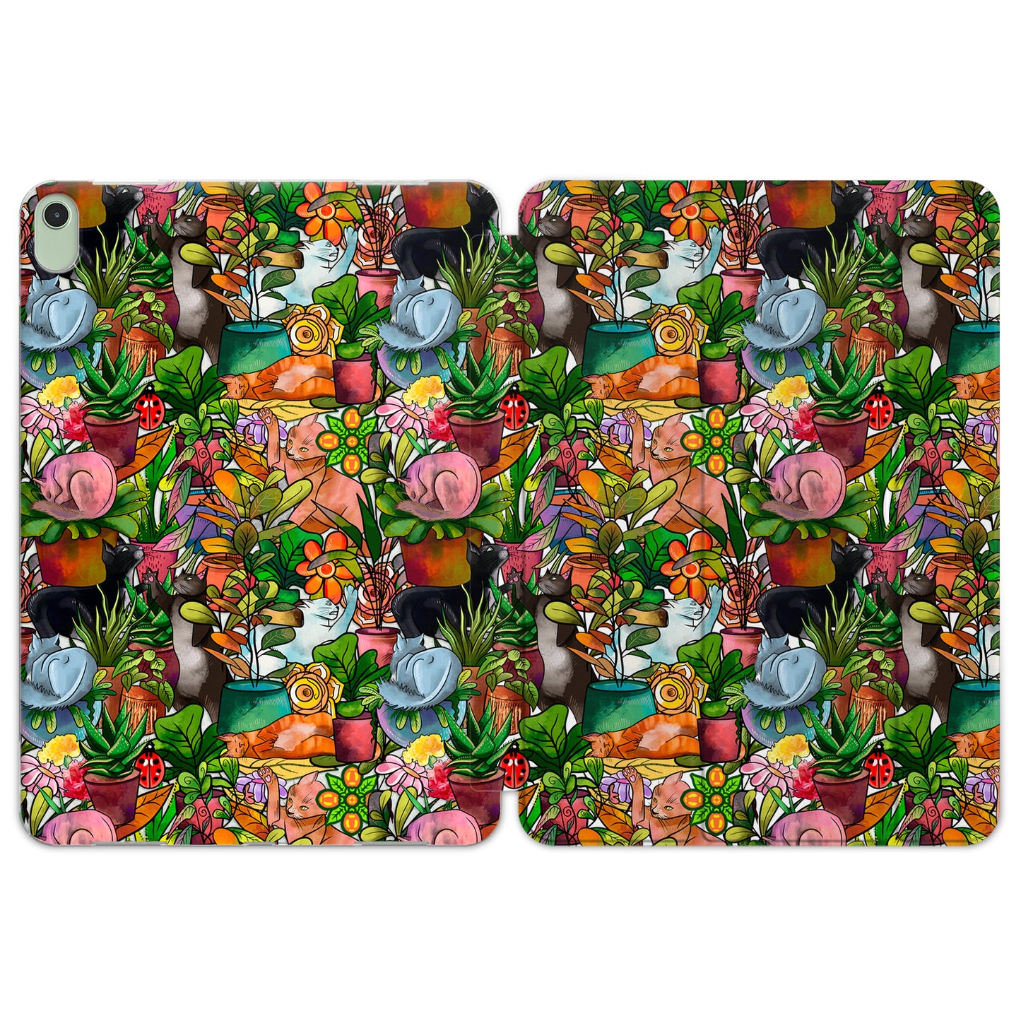 Cavka Apple iPad Smart Cover Cute Cats and Plants