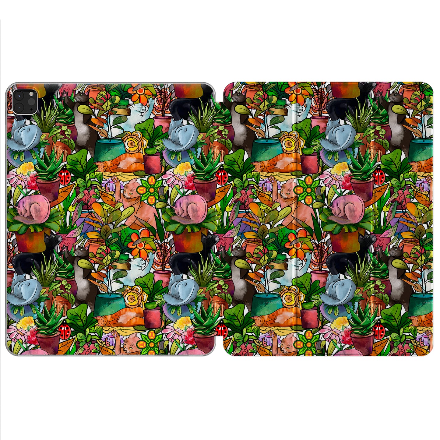 Cavka Apple iPad Smart Cover Cute Cats and Plants
