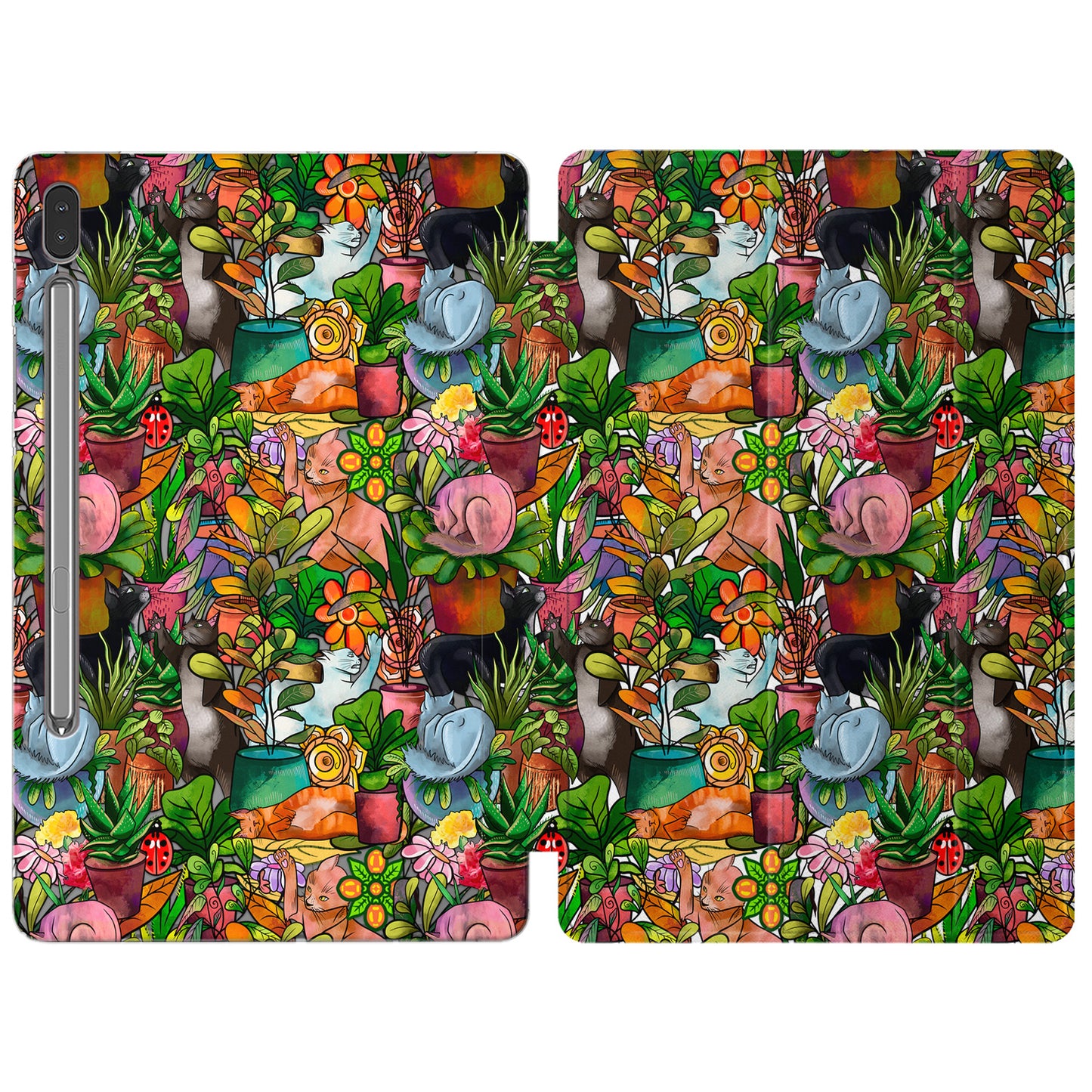 Cavka Apple iPad Smart Cover Cute Cats and Plants