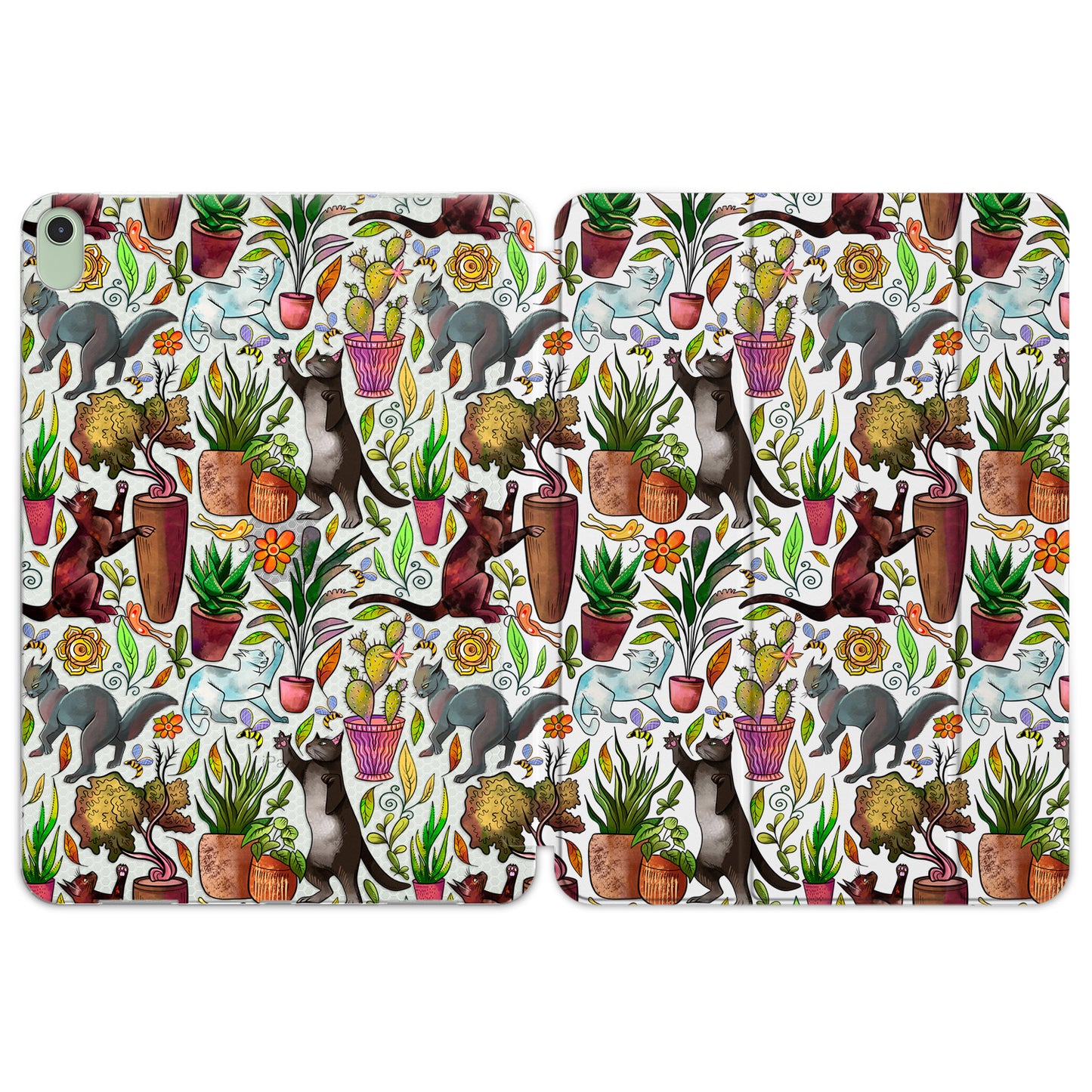 Cavka Apple iPad Smart Cover Funny Cats and Plants
