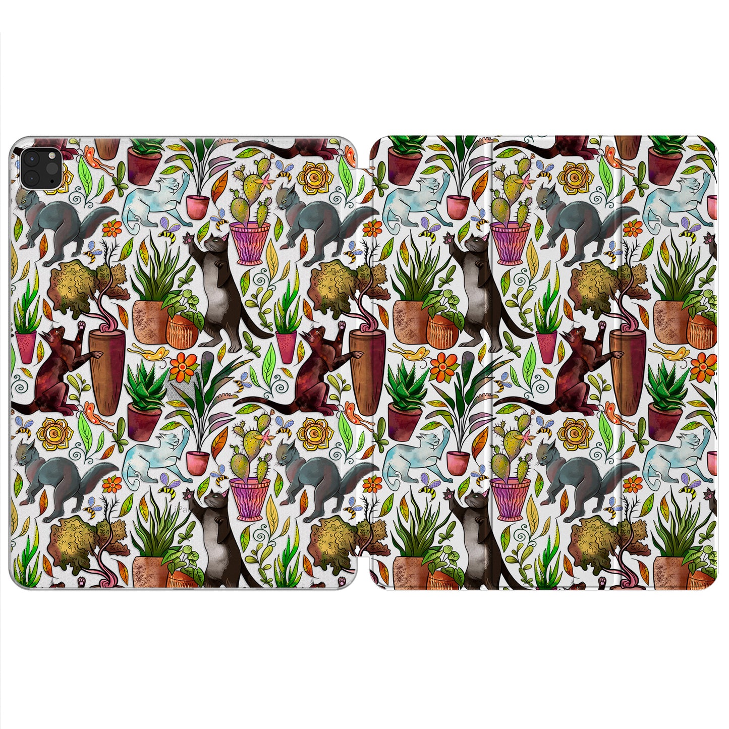 Cavka Apple iPad Smart Cover Funny Cats and Plants