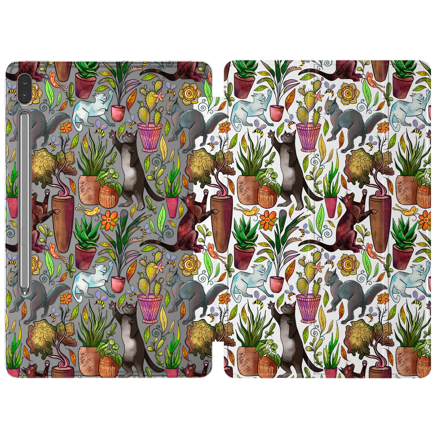 Cavka Apple iPad Smart Cover Funny Cats and Plants