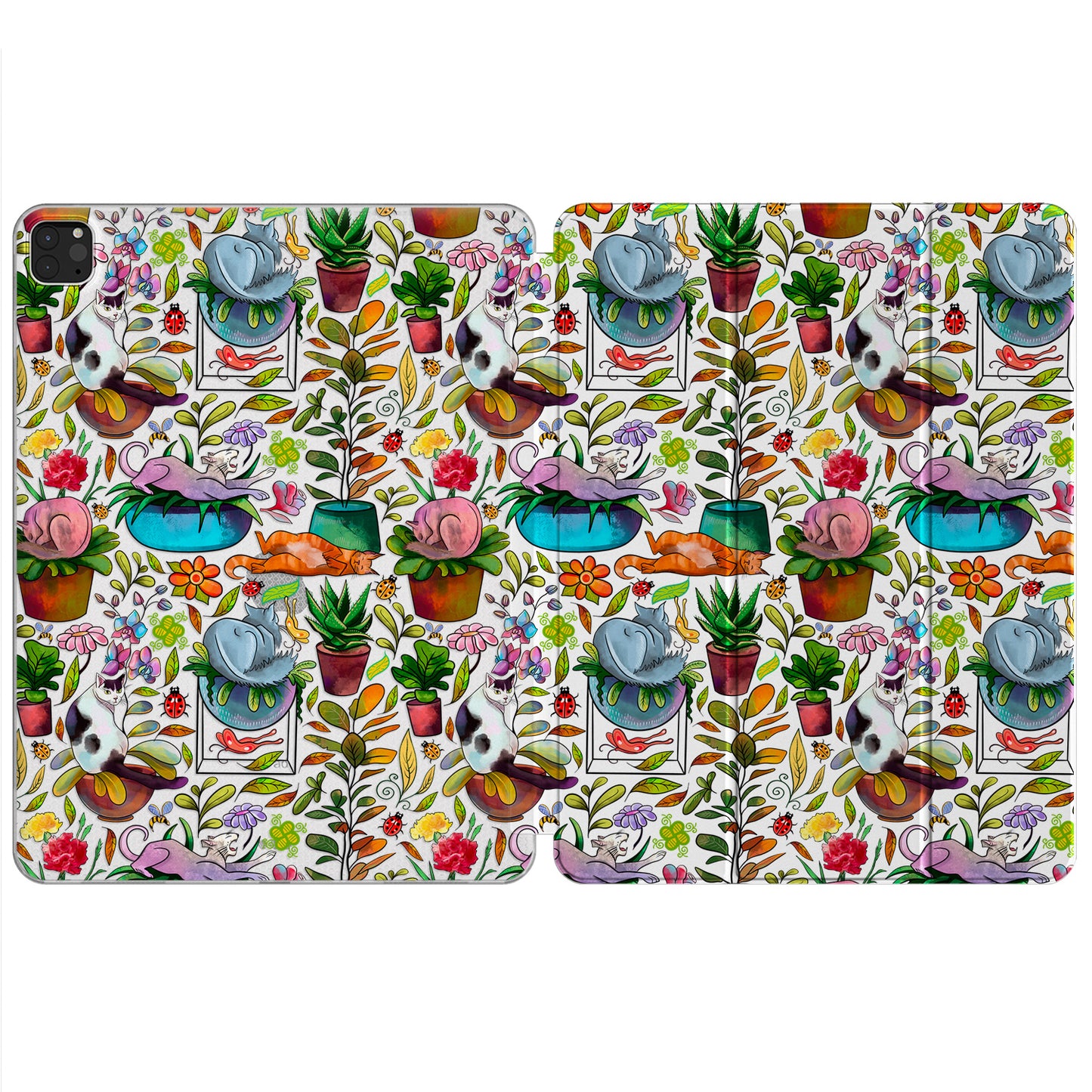 Cavka Apple iPad Smart Cover Cozy Cats and Plants
