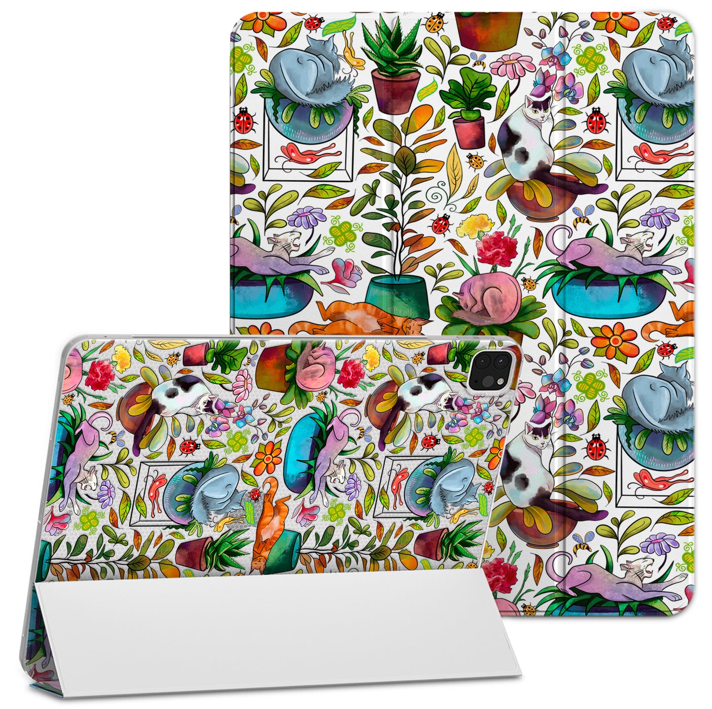 Cavka Apple iPad Smart Cover Cozy Cats and Plants