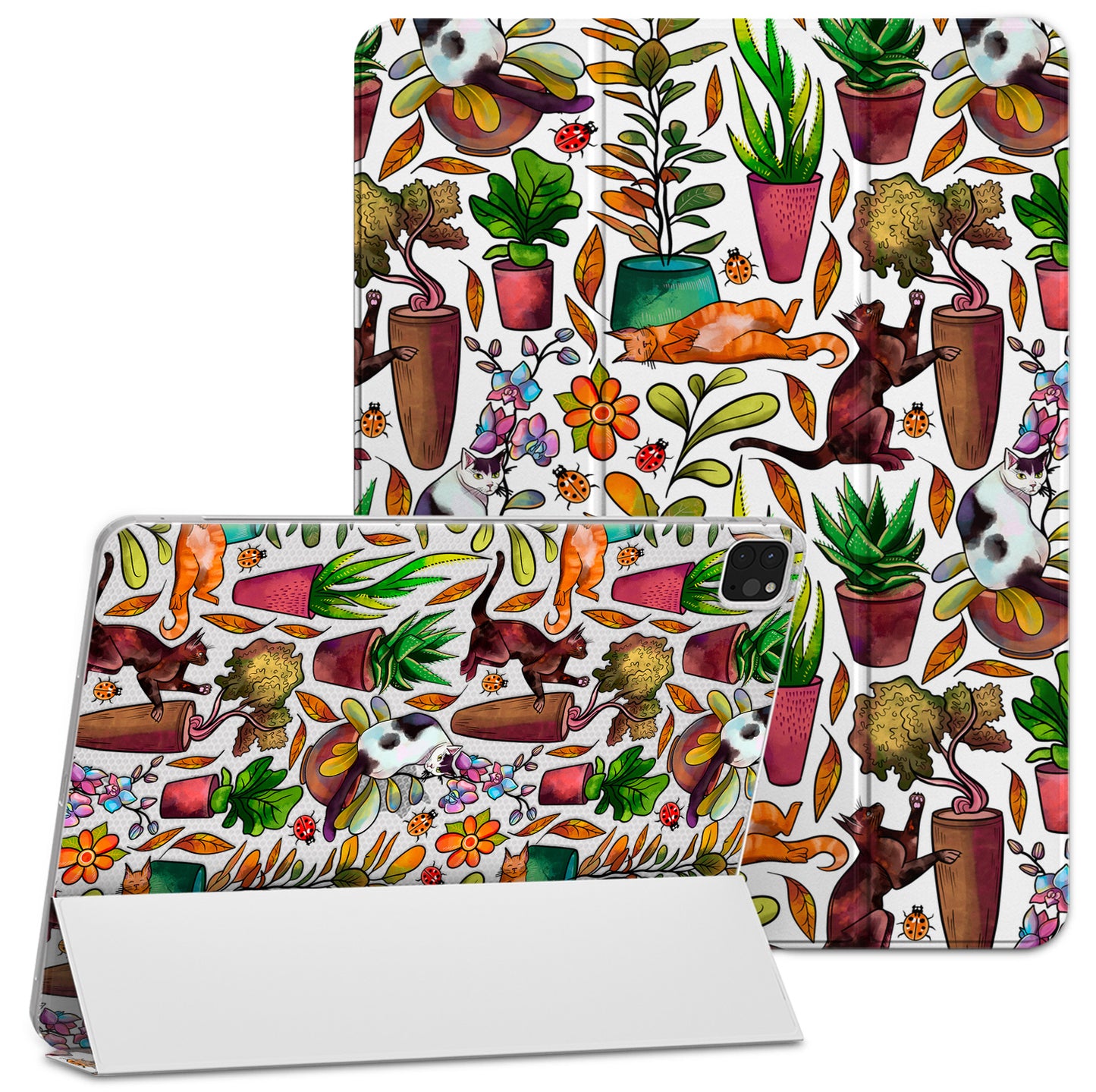 Cavka Apple iPad Smart Cover Pretty Cats and Plants