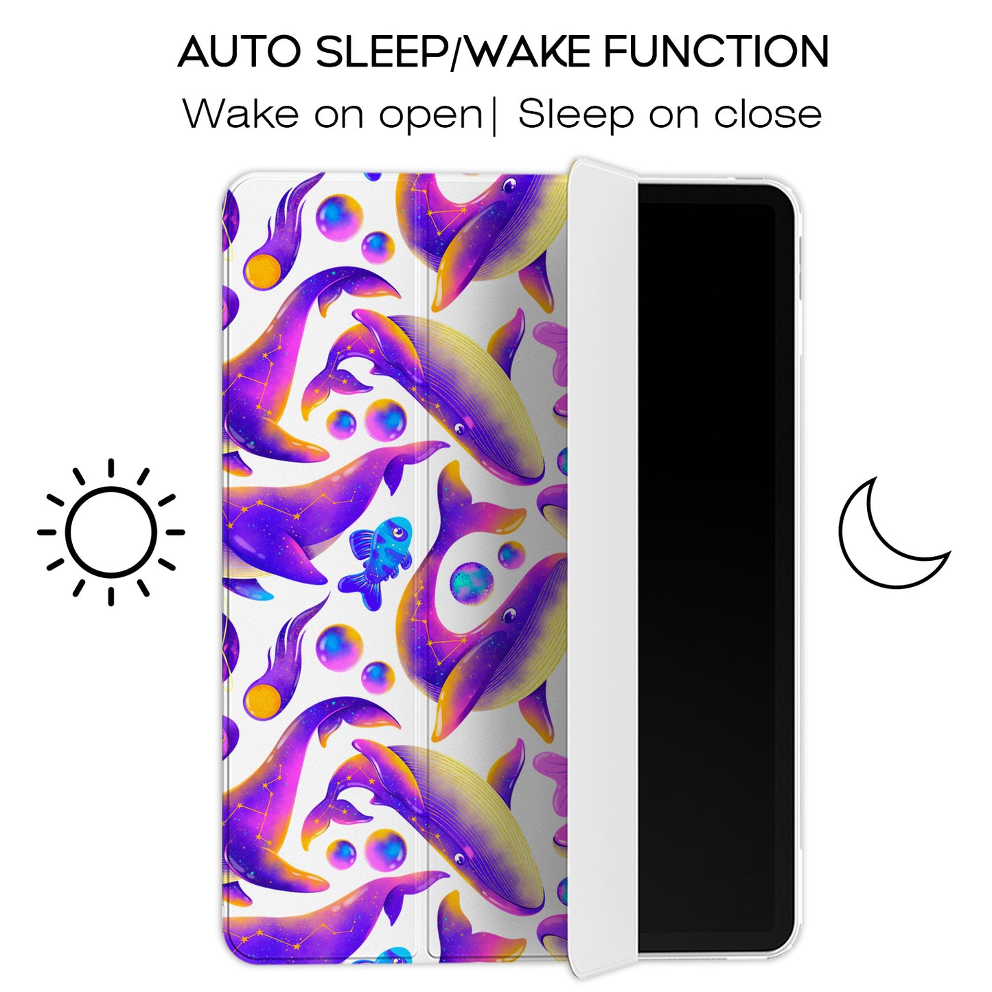 Cavka Apple iPad Smart Cover Purple Cosmic Whales