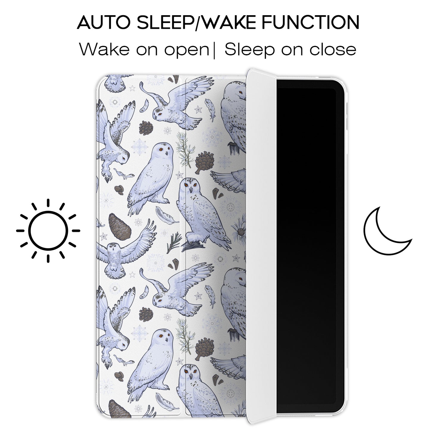Cavka Apple iPad Smart Cover Beautiful Snowy Owls