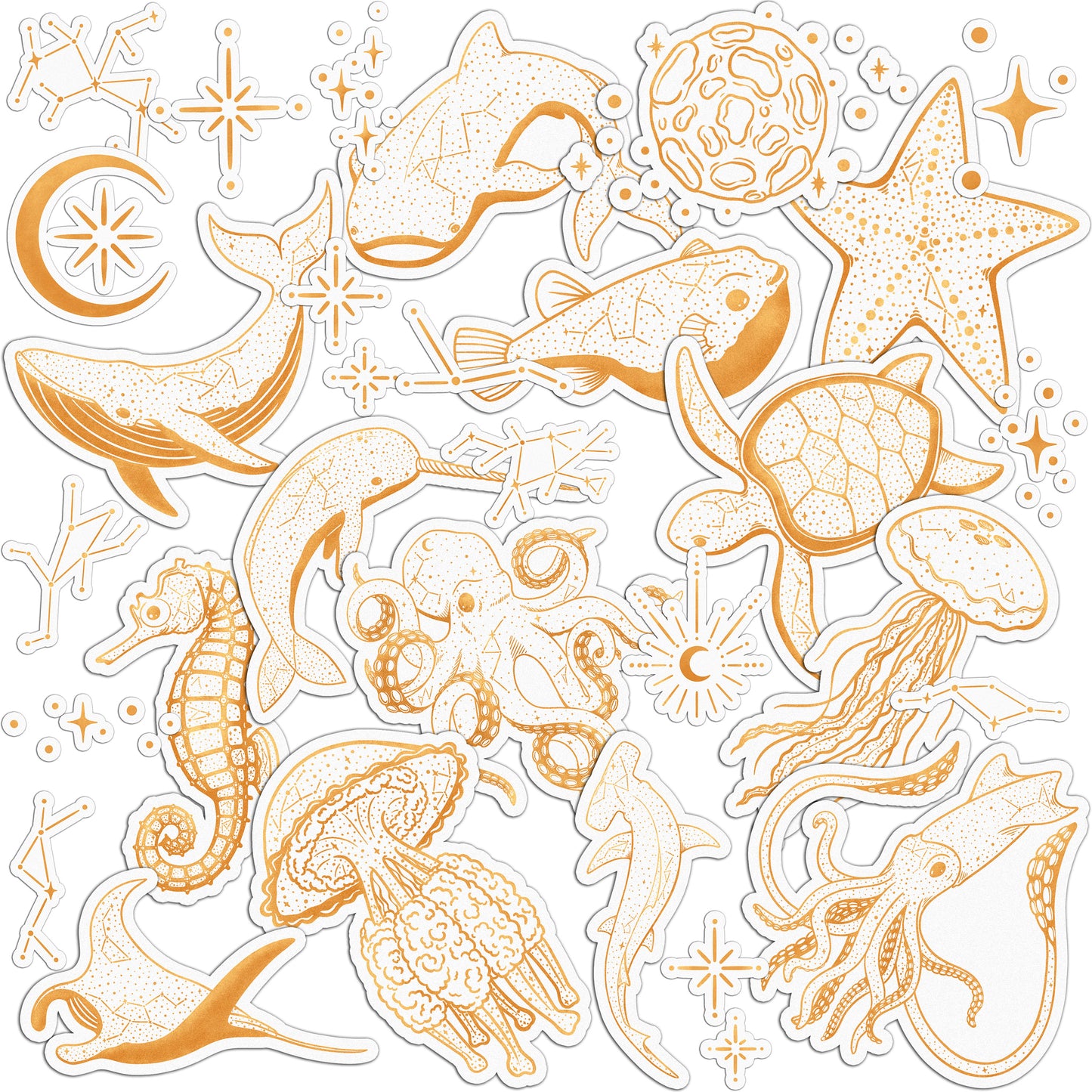 Cavka 28 PCS Sticker Pack for Laptop Starry Ocean