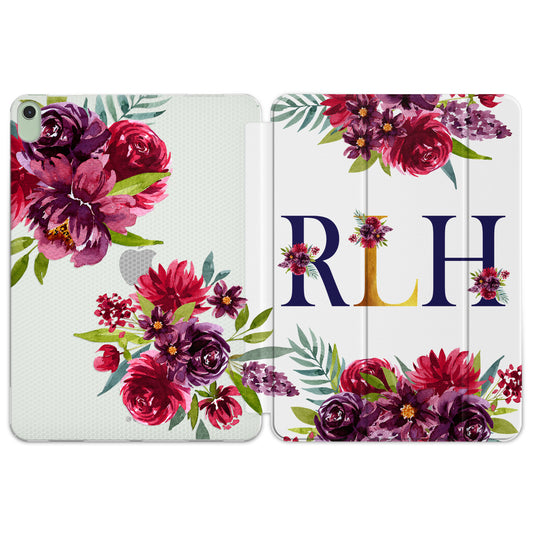 Cavka Apple iPad Smart Cover Burgundy Peony Bouquet