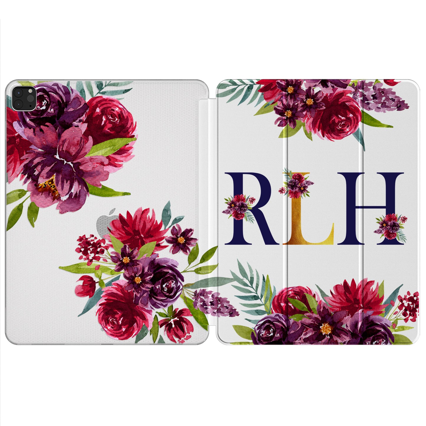 Cavka Apple iPad Smart Cover Burgundy Peony Bouquet