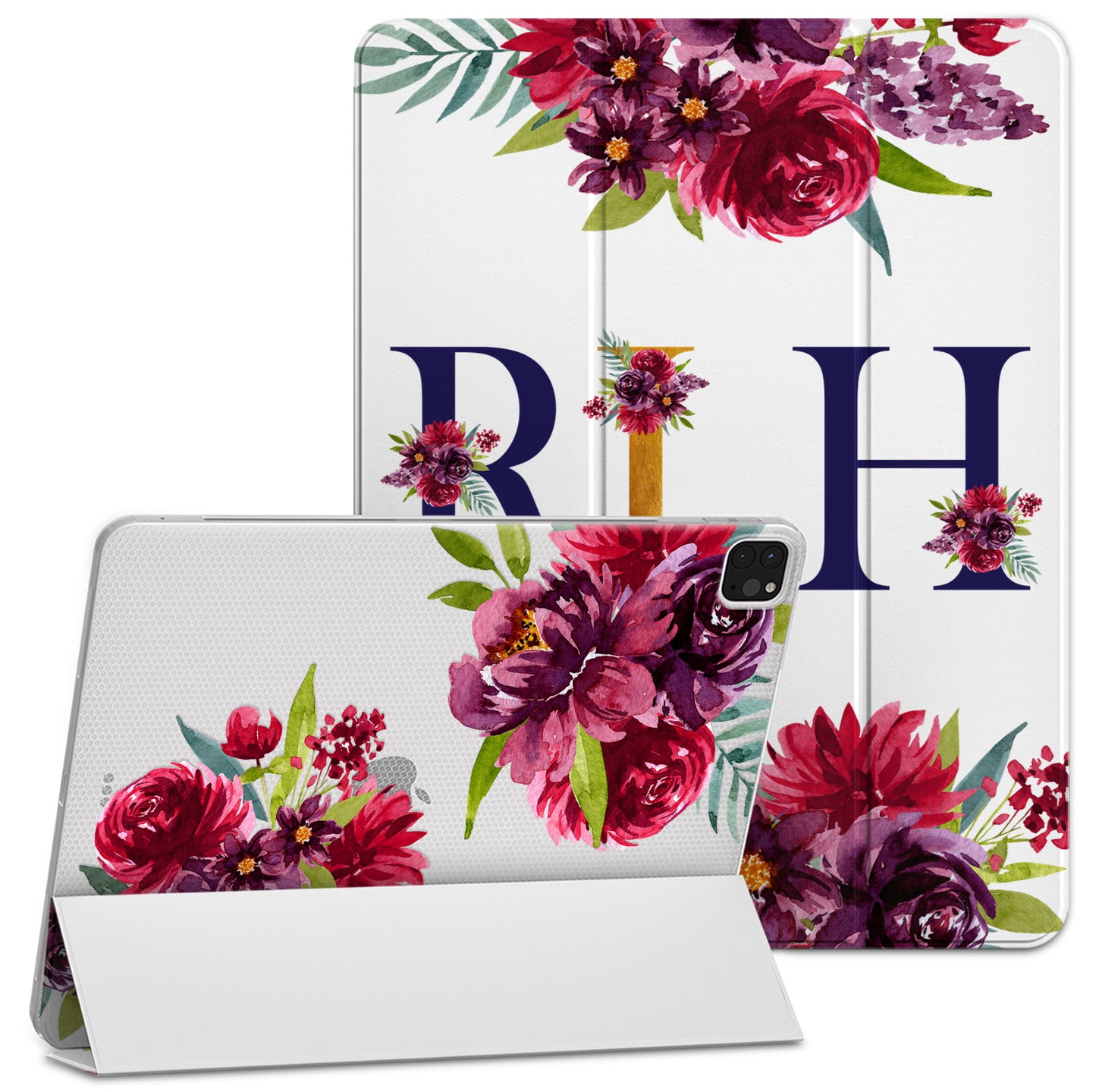 Cavka Apple iPad Smart Cover Burgundy Peony Bouquet