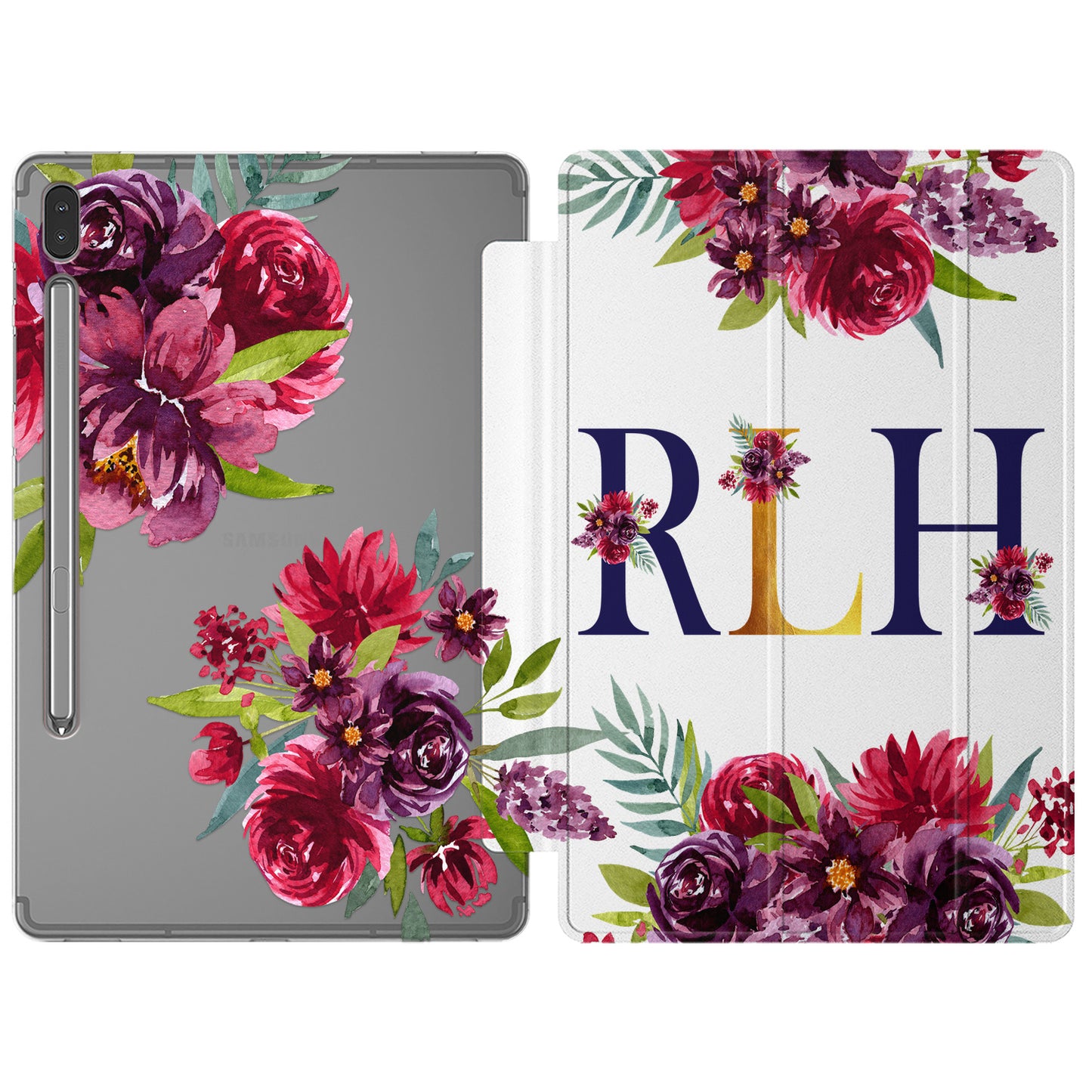 Cavka Apple iPad Smart Cover Burgundy Peony Bouquet