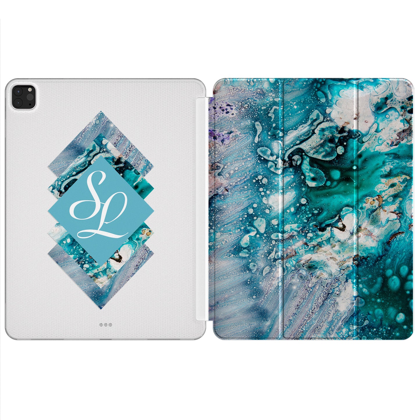 Cavka Apple iPad Smart Cover Acrylic Aqua Painting
