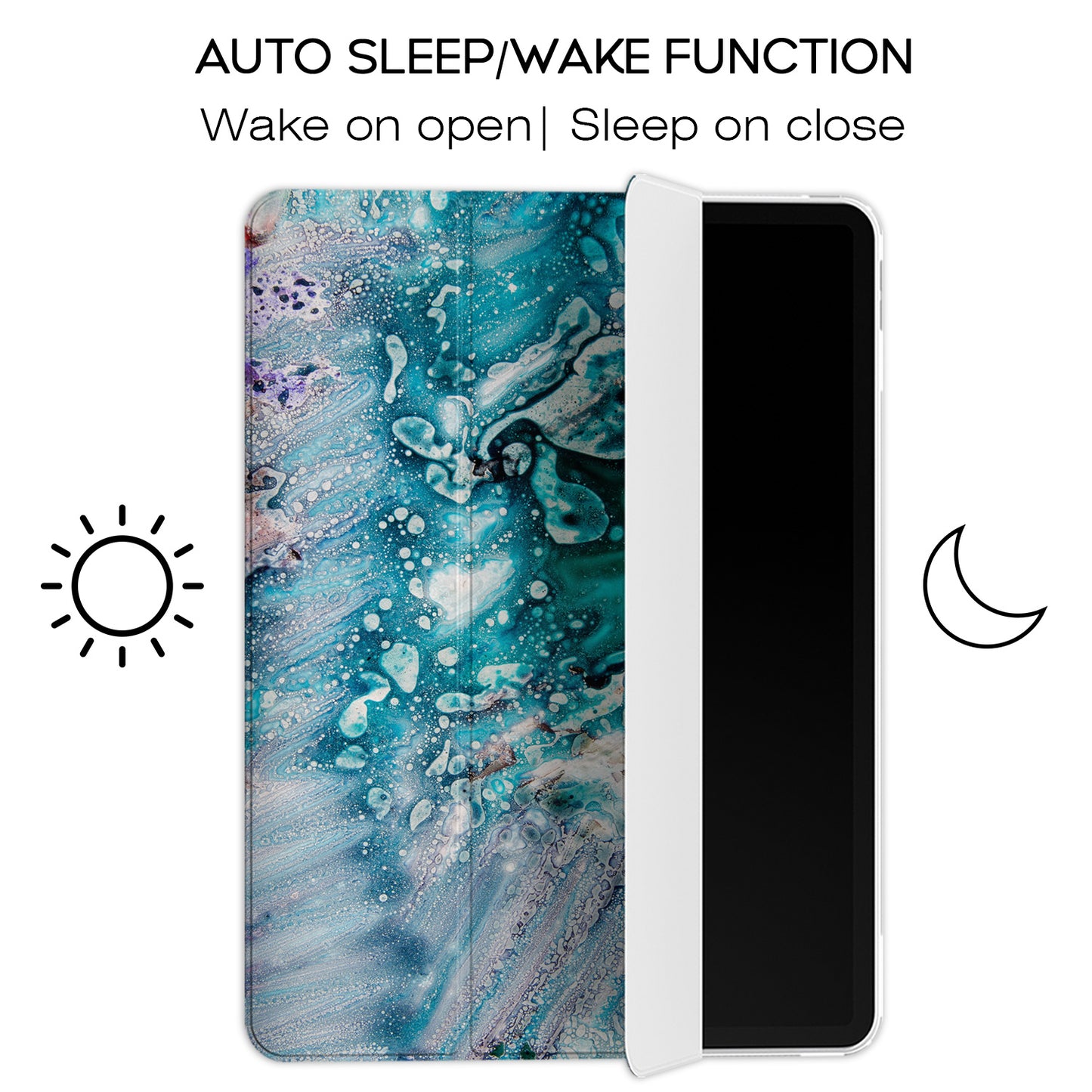 Cavka Apple iPad Smart Cover Acrylic Aqua Painting