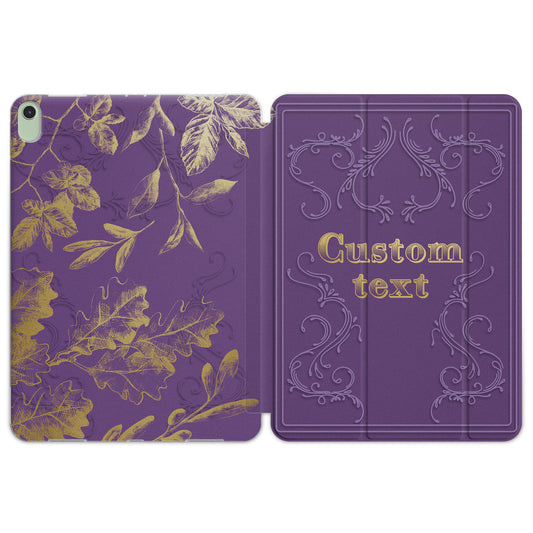 Cavka Apple iPad Smart Cover Floral Purple Book
