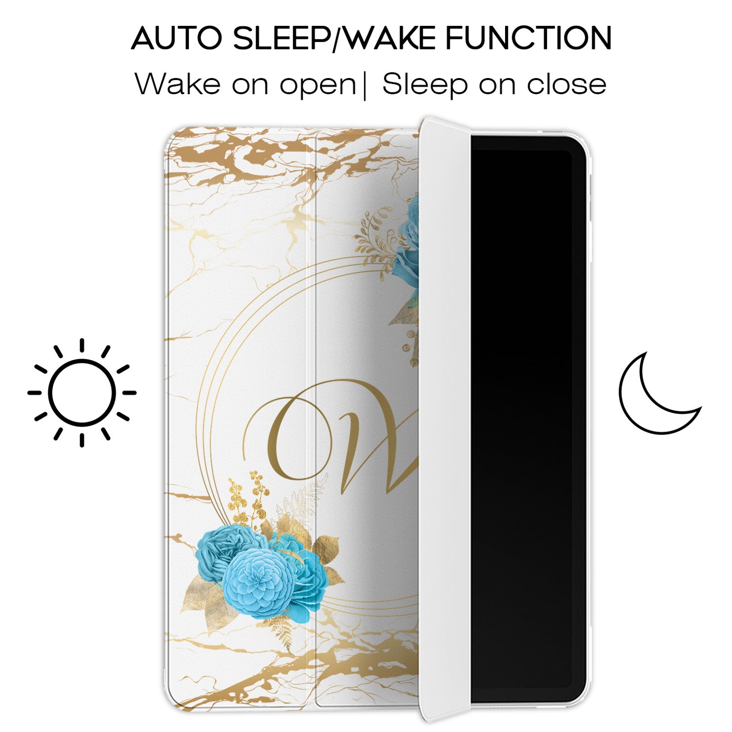 Cavka Apple iPad Smart Cover Blue Roses