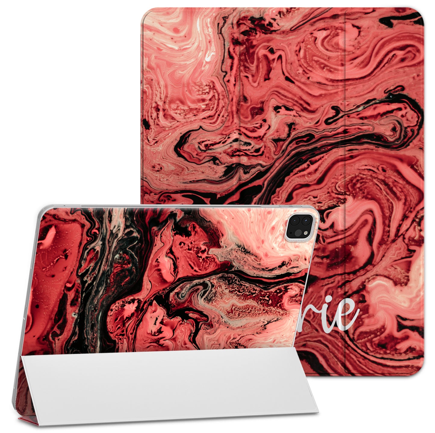 Cavka Apple iPad Smart Cover Burgundy Acrylic Painting
