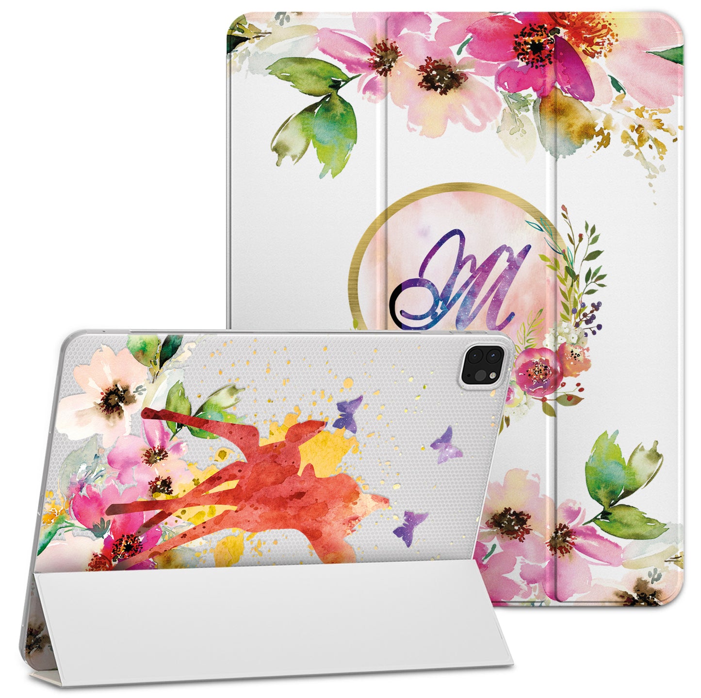 Cavka Apple iPad Smart Cover Watercolor Floral Deer