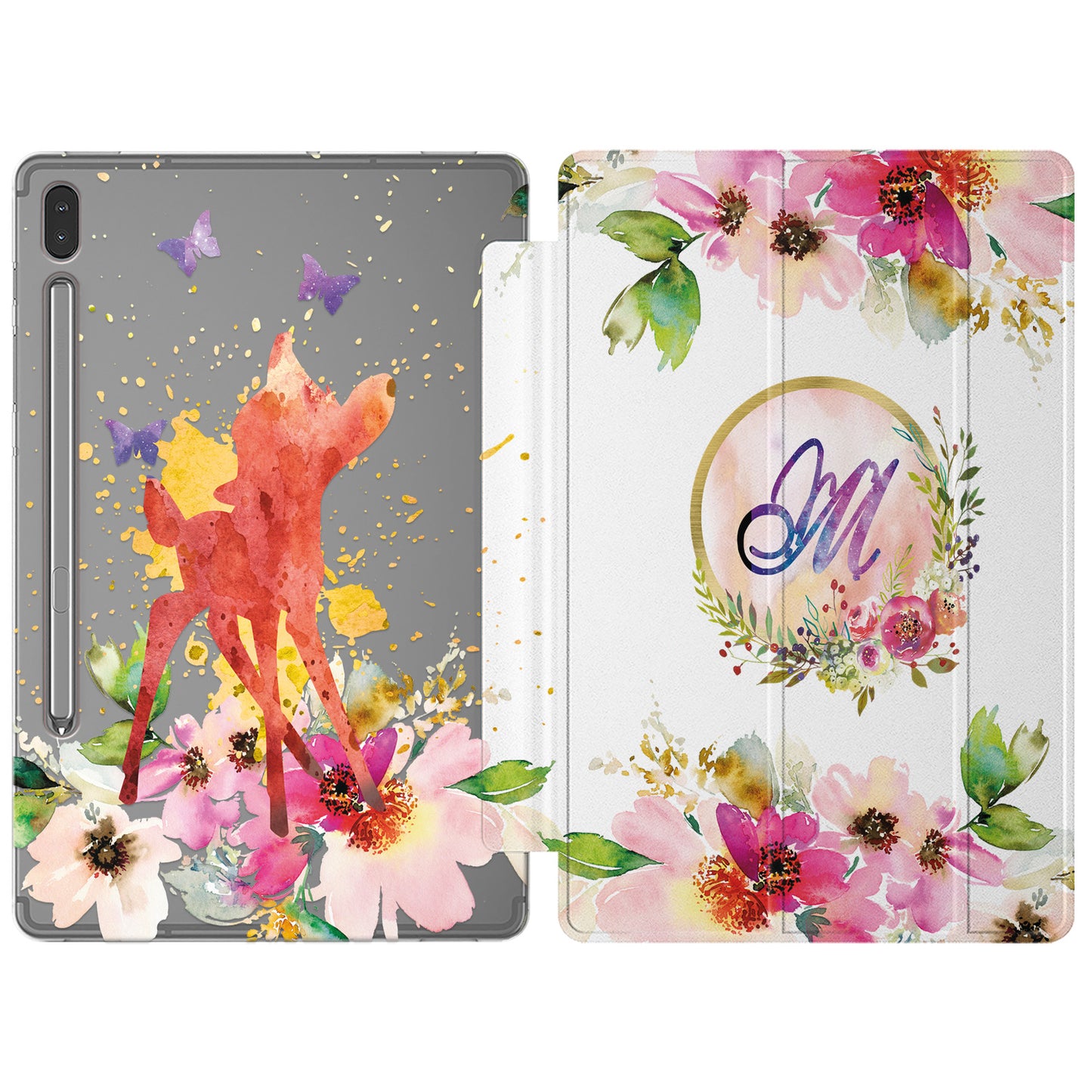 Cavka Apple iPad Smart Cover Watercolor Floral Deer