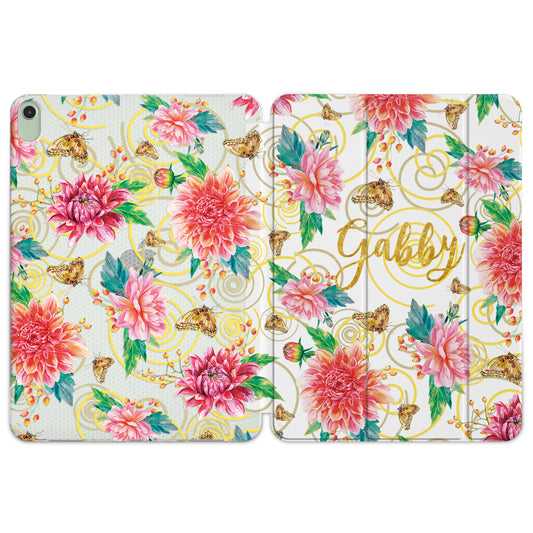 Cavka Apple iPad Smart Cover Peony and Butterfly Pattern