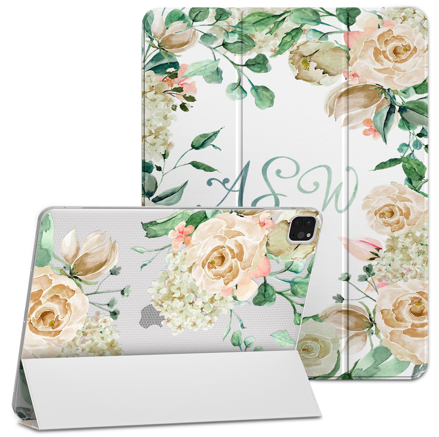 Cavka Apple iPad Smart Cover White Tea Roses