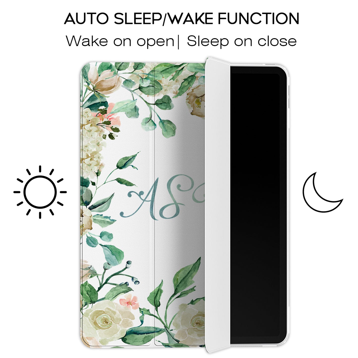 Cavka Apple iPad Smart Cover White Tea Roses