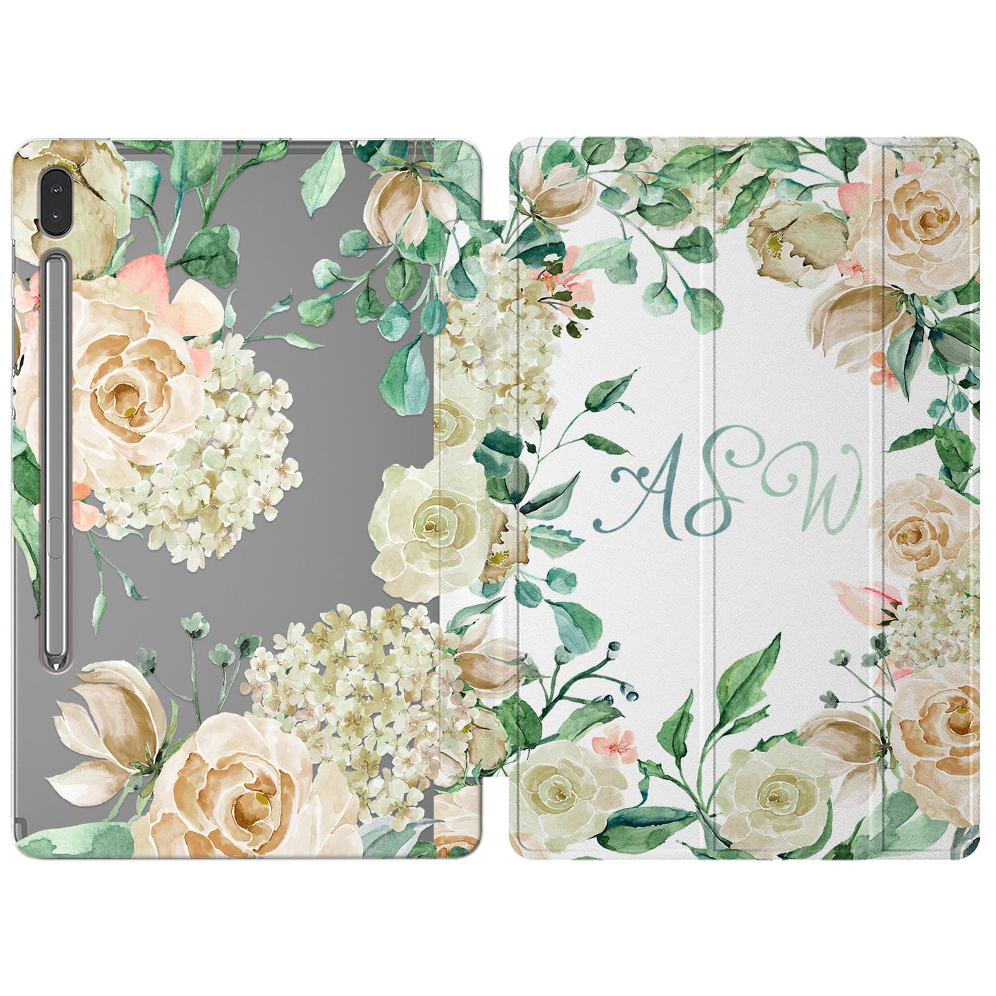 Cavka Apple iPad Smart Cover White Tea Roses