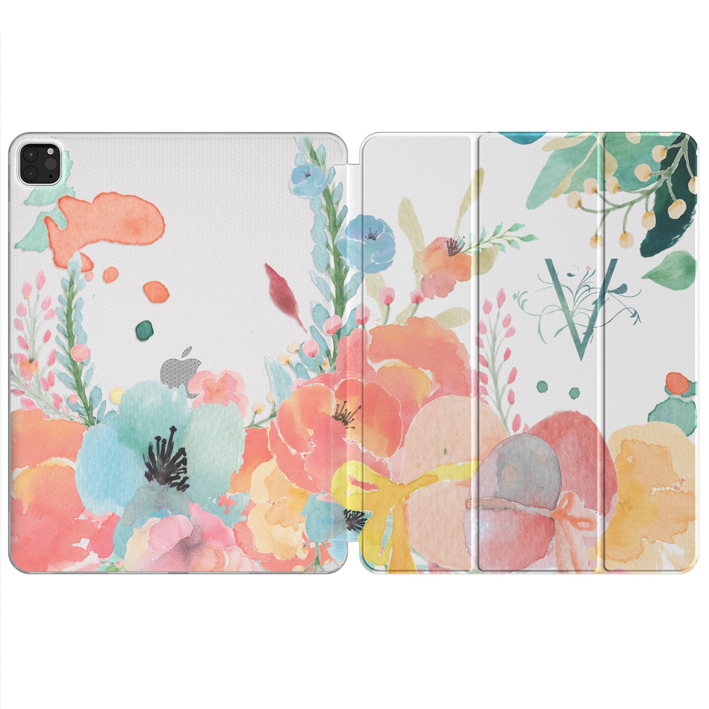 Cavka Apple iPad Smart Cover Watercolor Painted Flowers