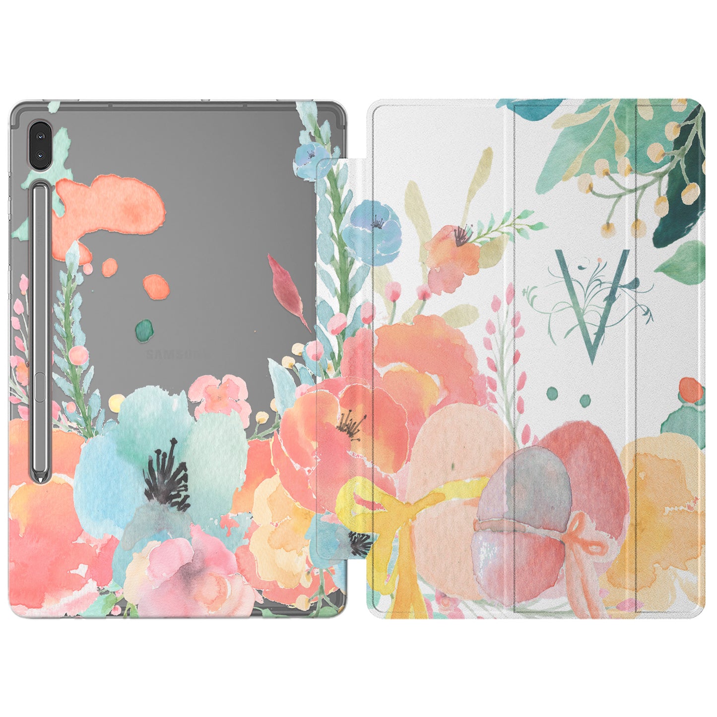 Cavka Apple iPad Smart Cover Watercolor Painted Flowers