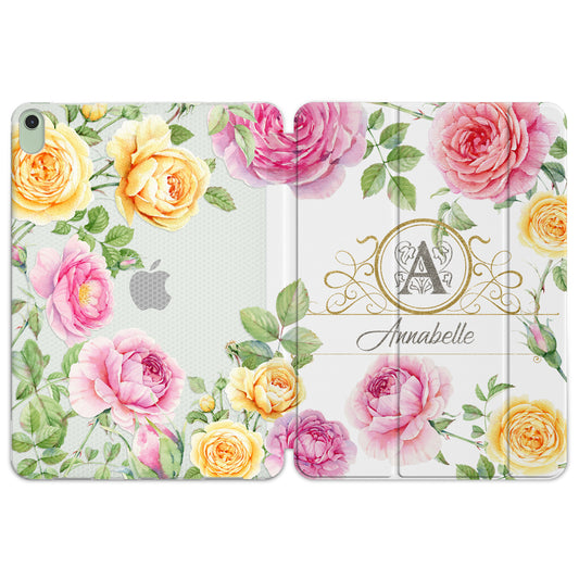 Cavka Apple iPad Smart Cover Pink and Yellow Roses