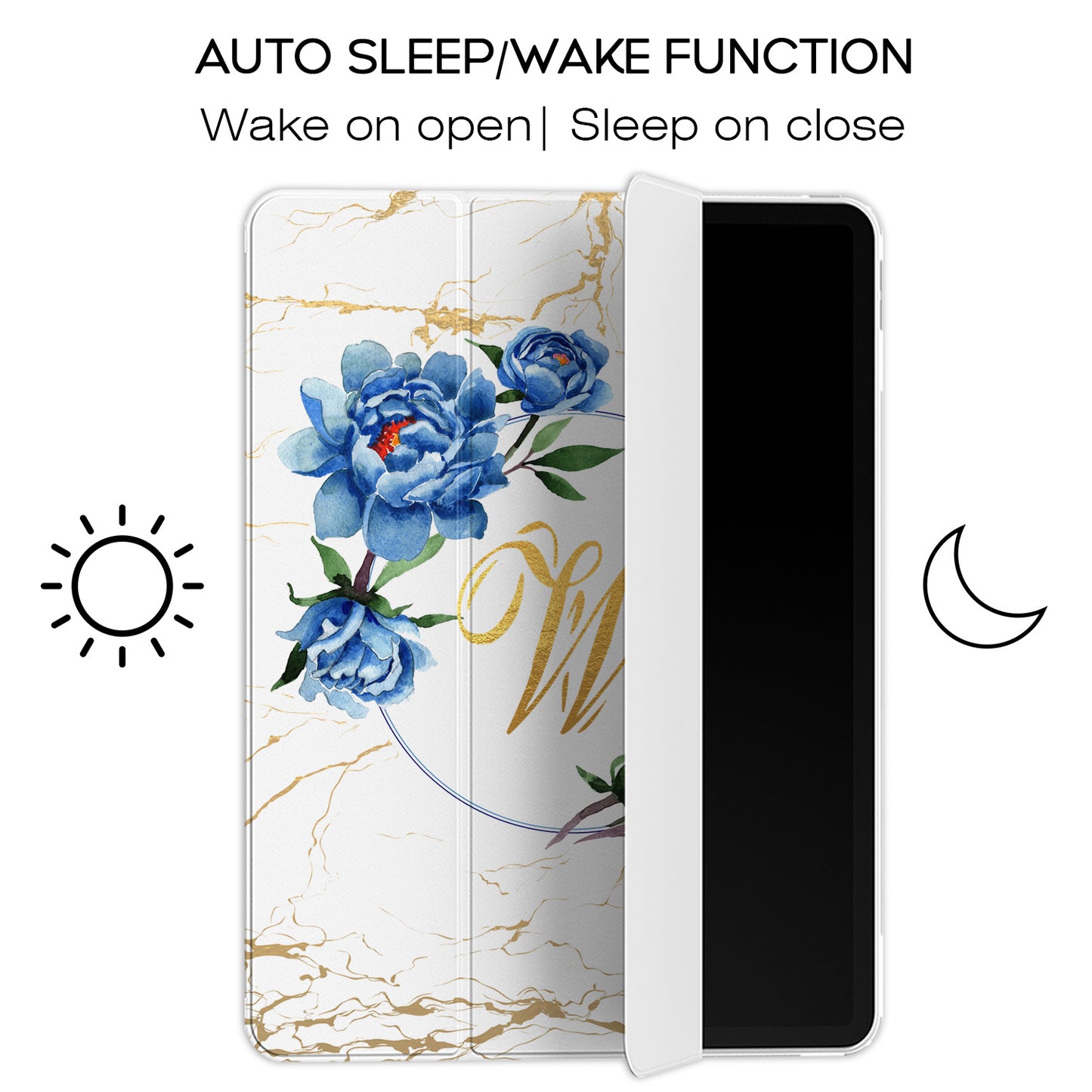 Cavka Apple iPad Smart Cover Classy Blue Flowers