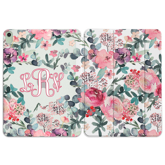 Cavka Apple iPad Smart Cover Pink Watercolor Rose Bloom