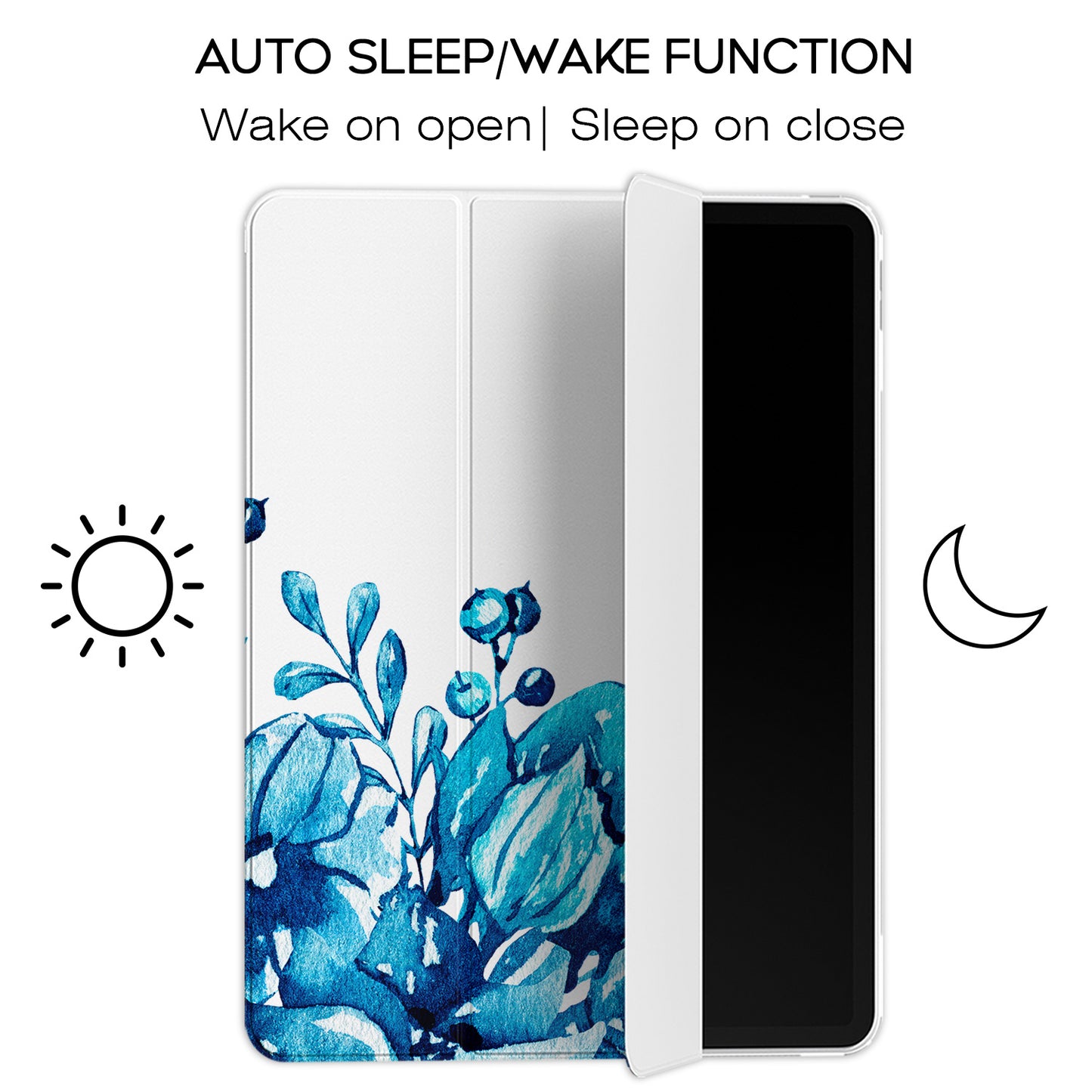 Cavka Apple iPad Smart Cover Blue Viola Flowers