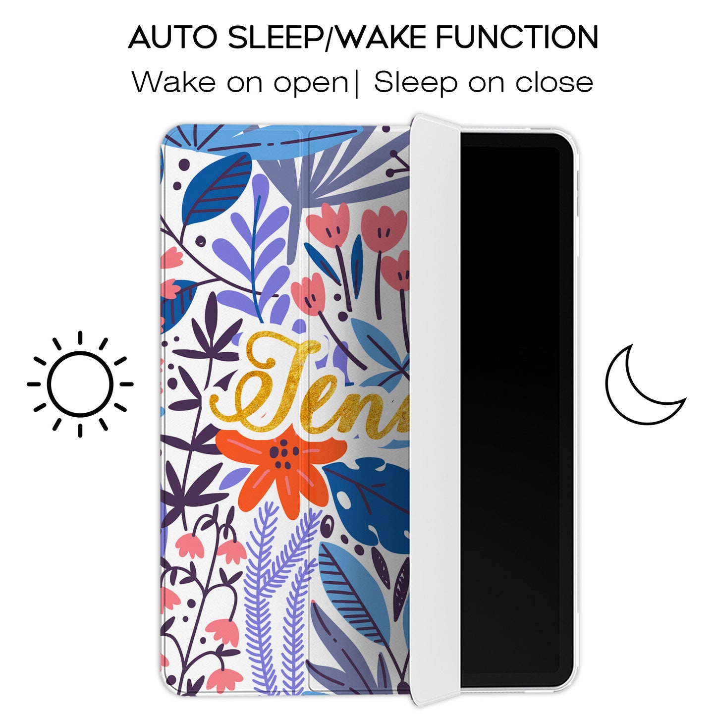 Cavka Apple iPad Smart Cover Blue Wildflowers