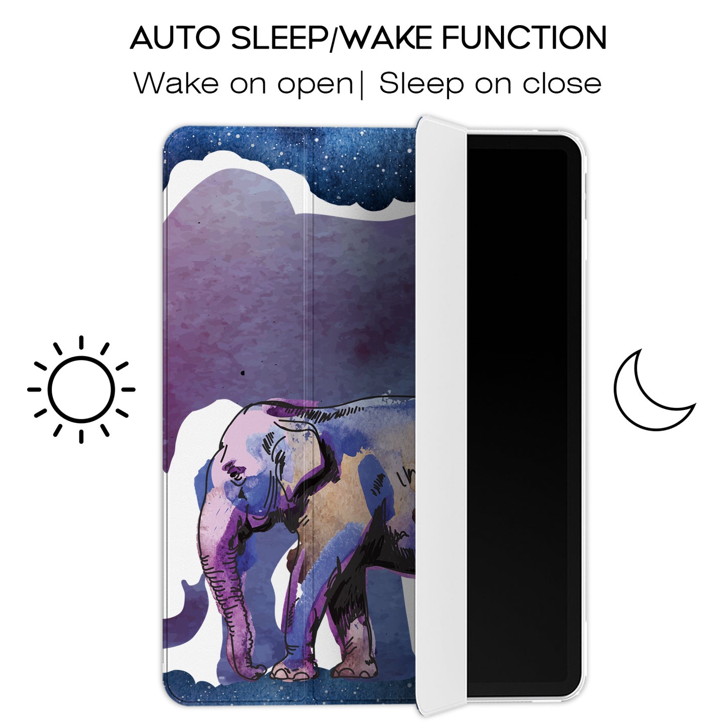 Cavka Apple iPad Smart Cover Watercolor Elephant