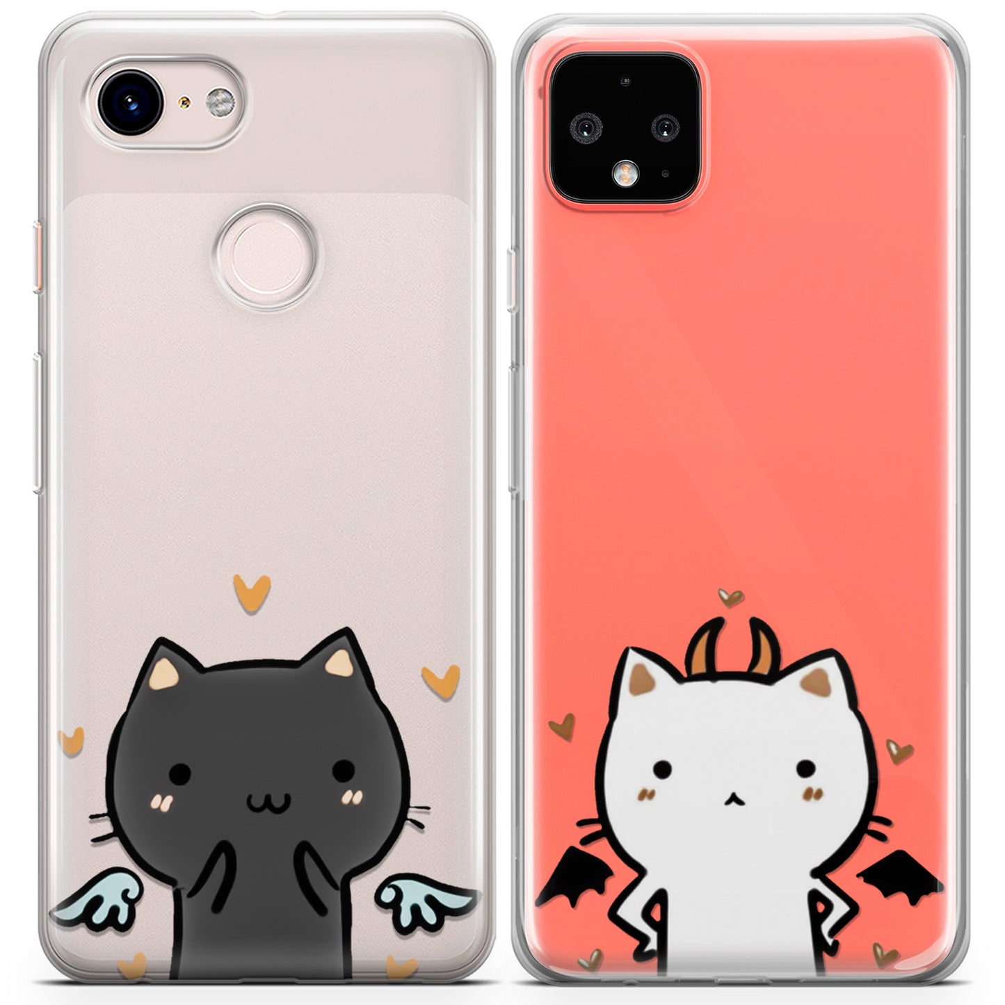 Cavka iPhone Couple Cases Angel and Devil Cats