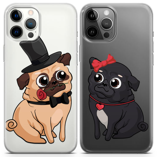 Cavka iPhone Couple Cases Romantic Pugs