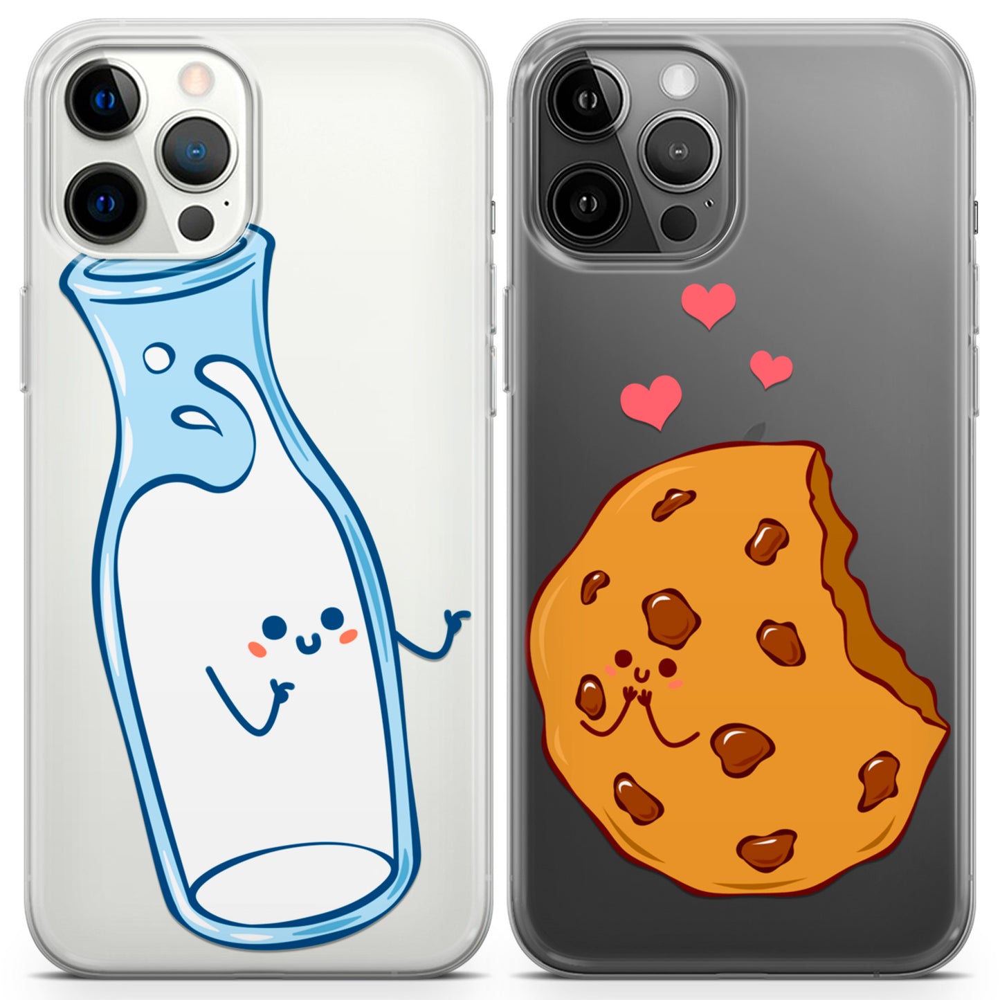 Cavka iPhone Couple Cases Kawaii Milk and Cookie