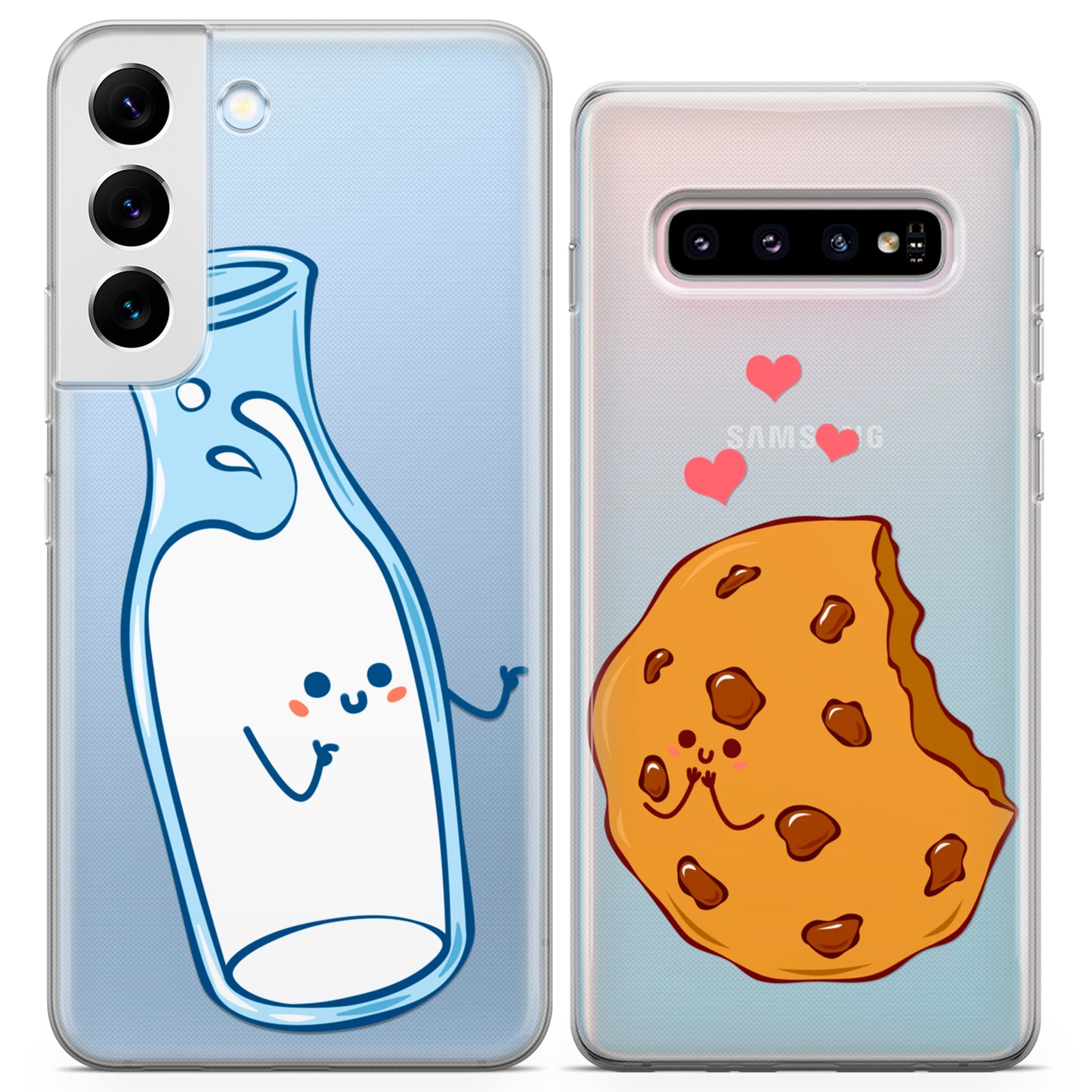 Cavka iPhone Couple Cases Kawaii Milk and Cookie